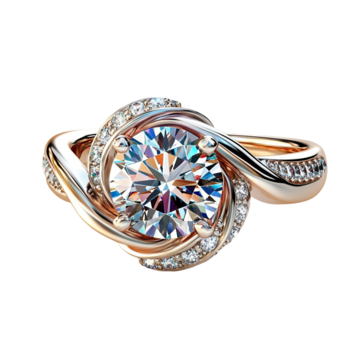 a rose cut diamond engagement ring