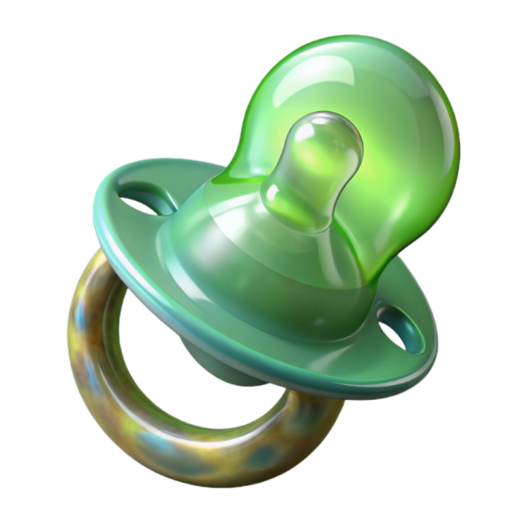 a green paco with a white background