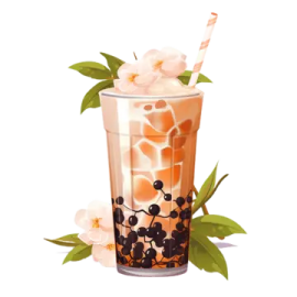 a tall glass filled with ice and topped with blackberries