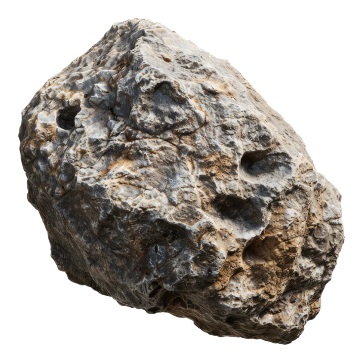 a rock on a white background