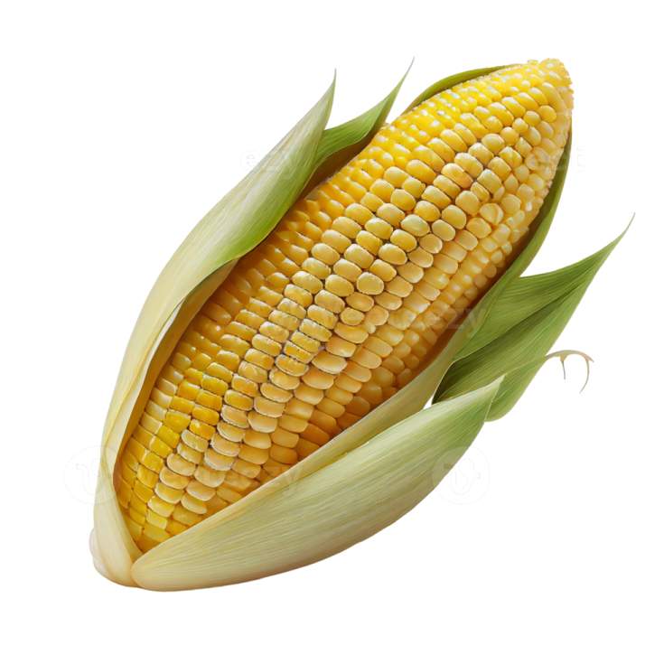 a corn on a white background