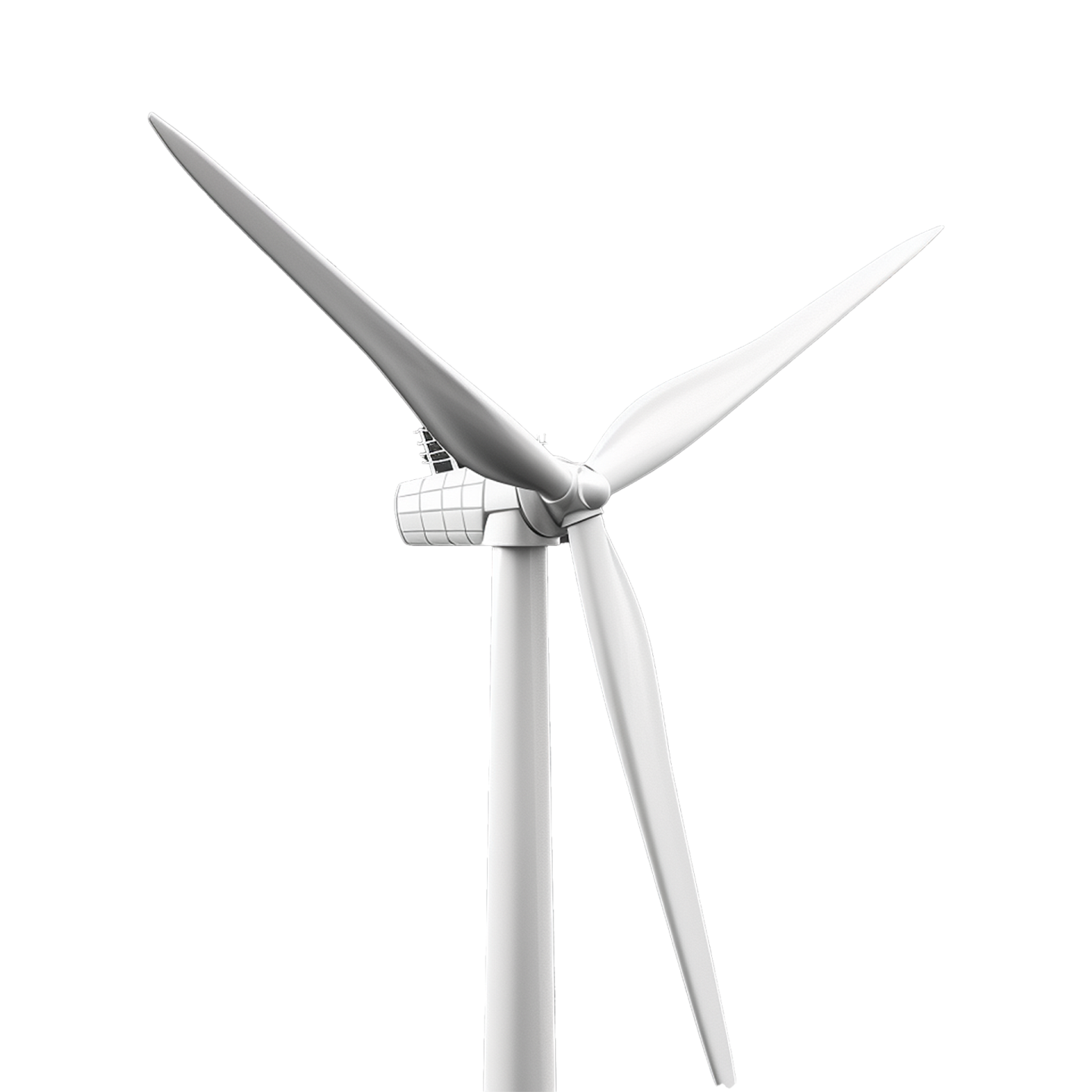 a wind turbine on a white background
