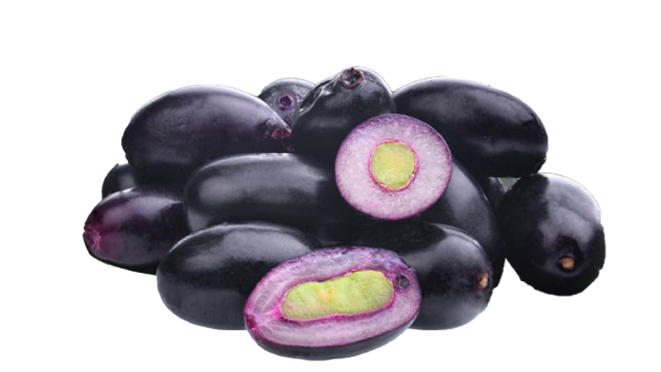 a pile of black olives on a white background