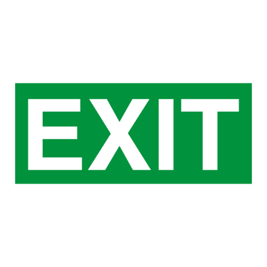 an exit sign with the word exit