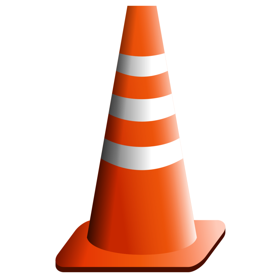 a traffic cone on a white background