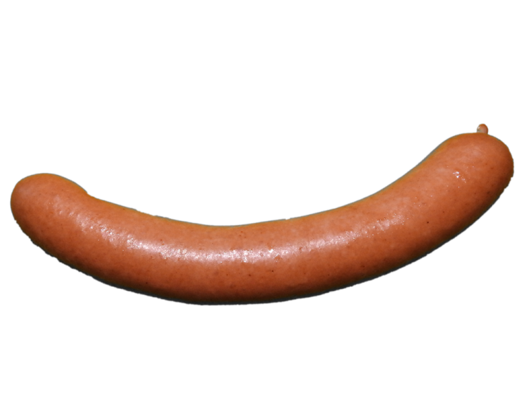 a hot dog on a white background
