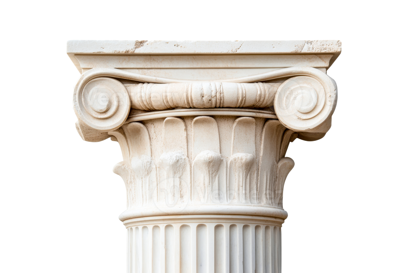 a close up of a column with a white background