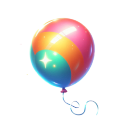 a colorful balloon floating in the air