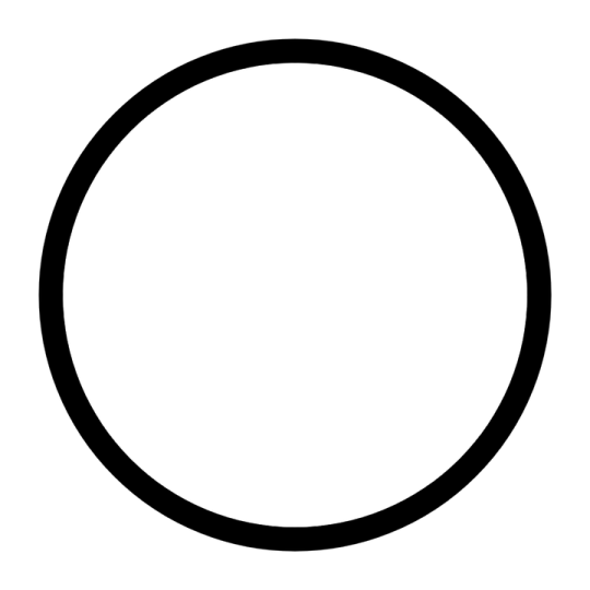 a black circle on a white background