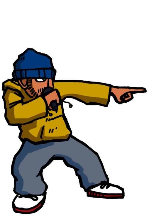 a man with a gun pointing at something