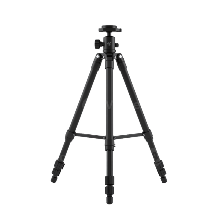 a black tripod with a white background