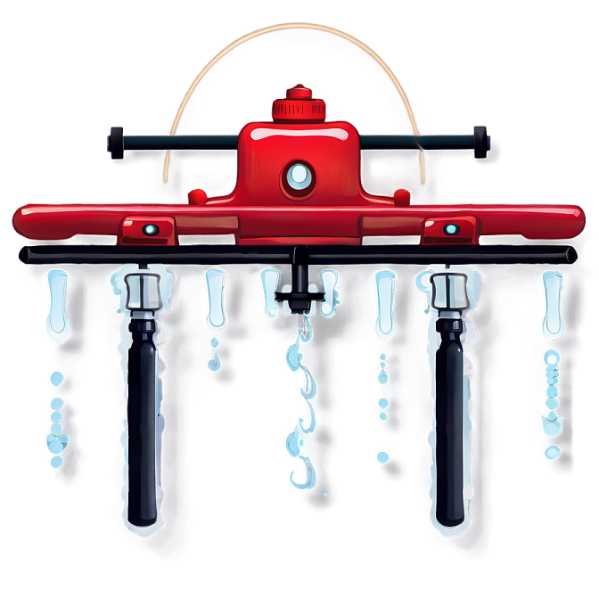 an image of a red and black water pump