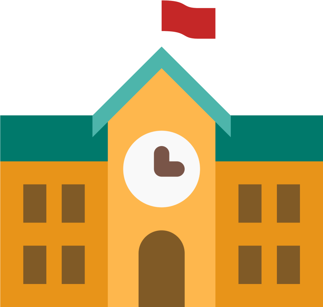 a building with a flag on top of it