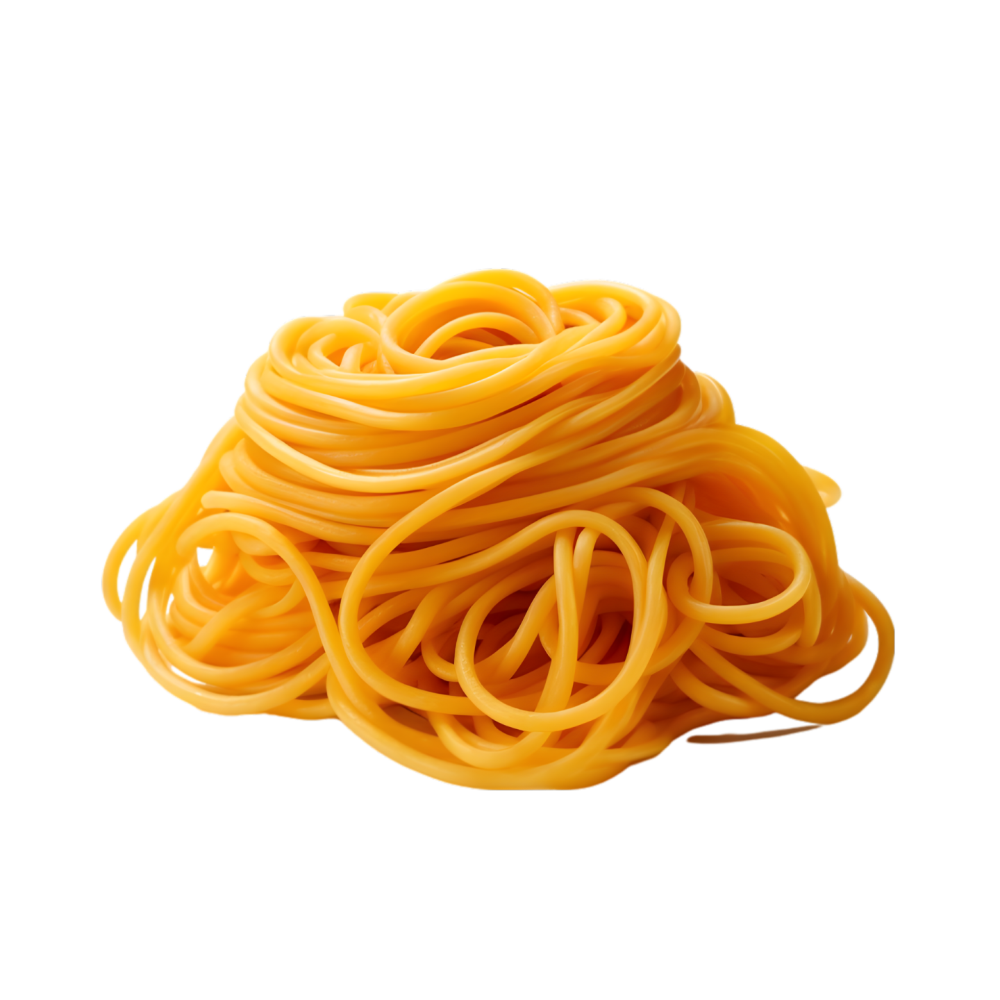 a pile of pasta on a white background