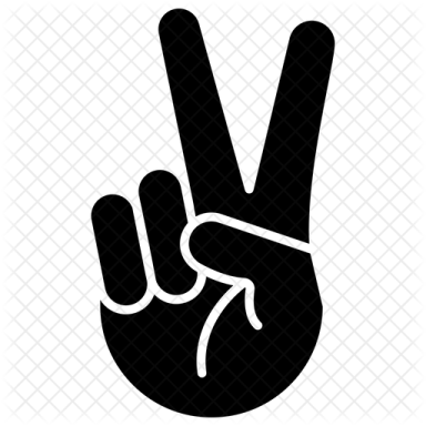 a black and white peace sign on a white background