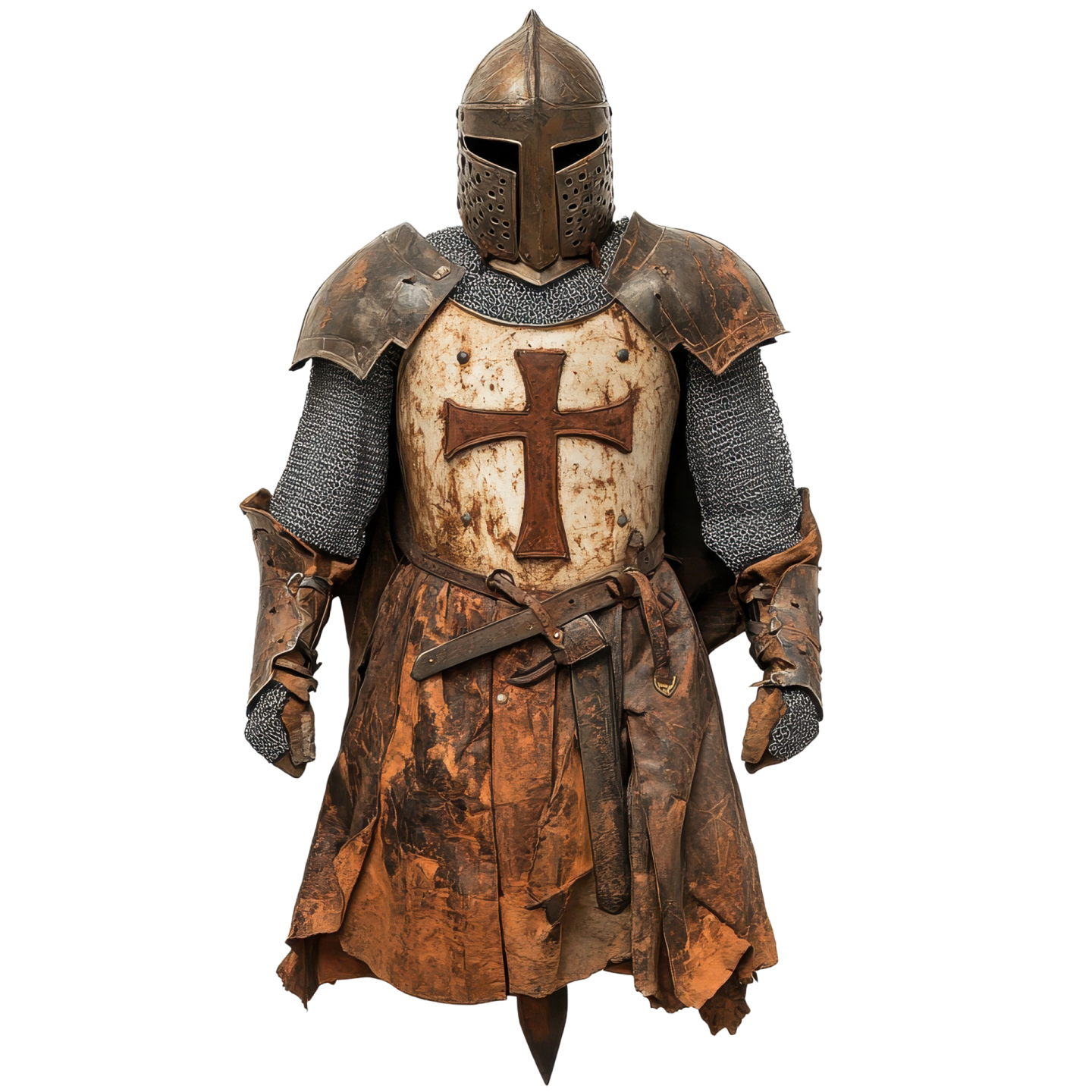 a close up of a knight's armor