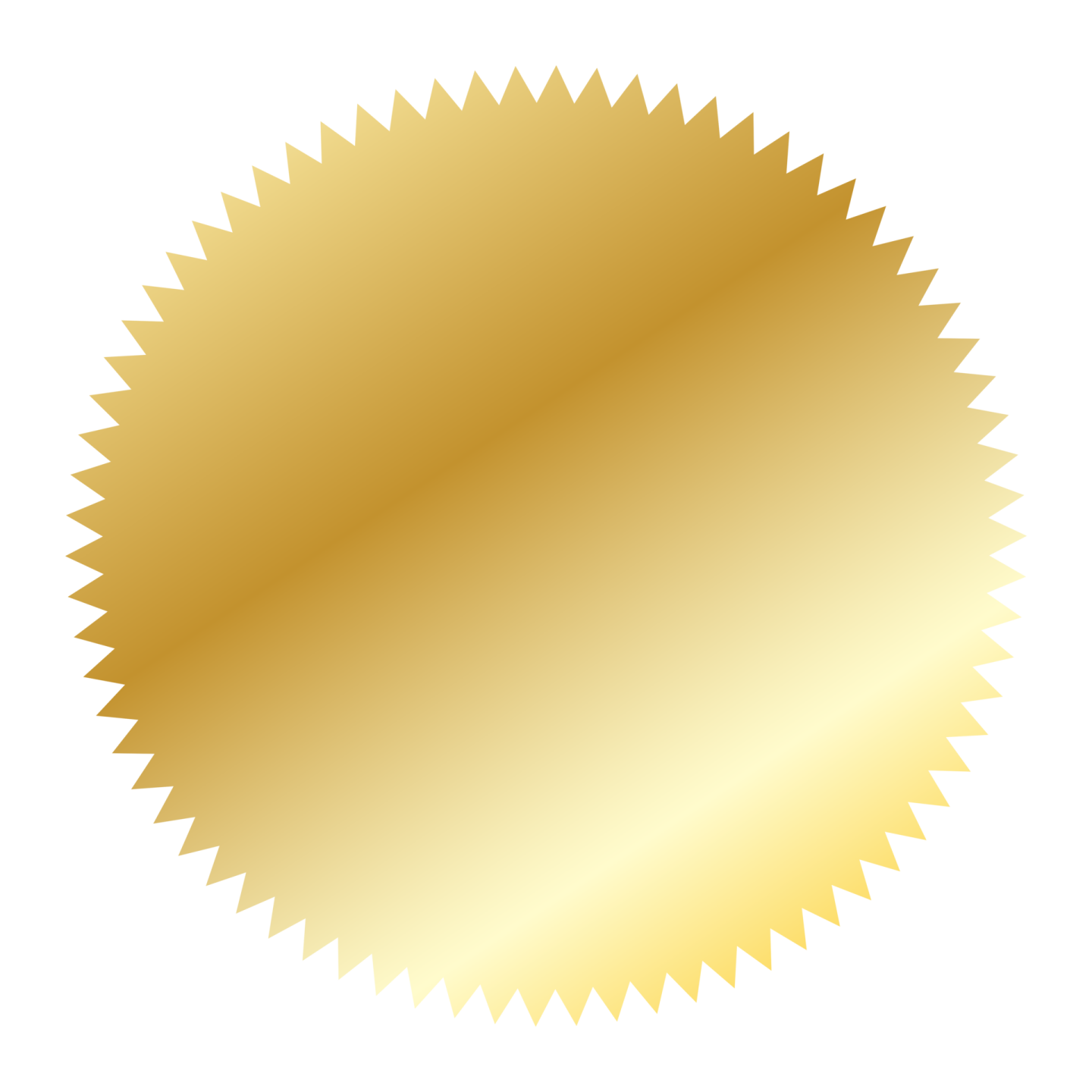 a gold medal on a white background