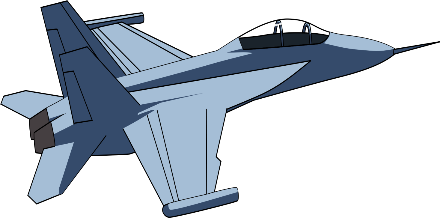 a blue fighter jet flying in the sky