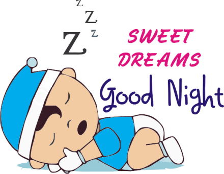 a baby sleeping on the ground with the words sweet dreams, good night
