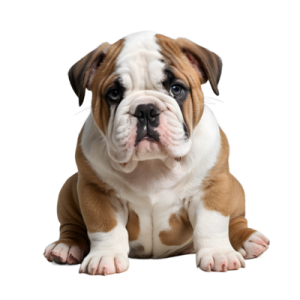a small brown and white puppy sitting down