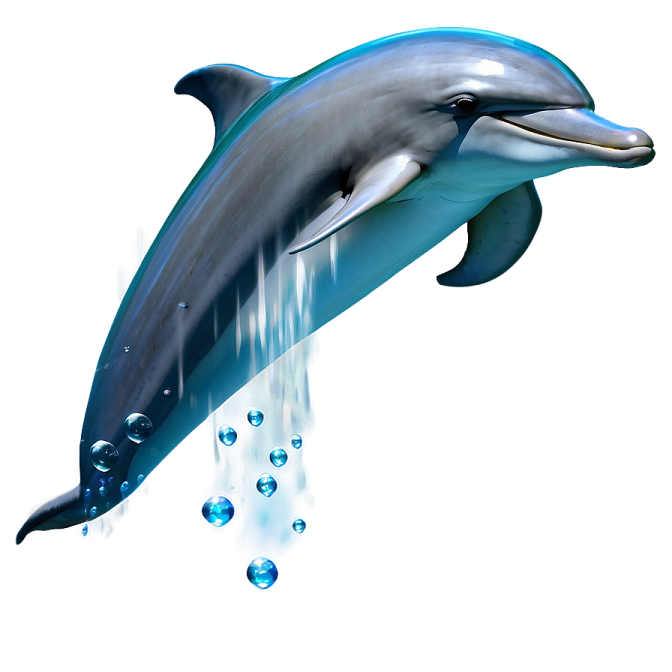 a dolphin is jumping out of the water