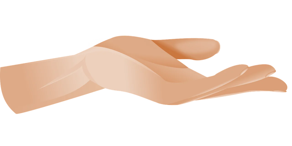 a person's hand is shown in this illustration