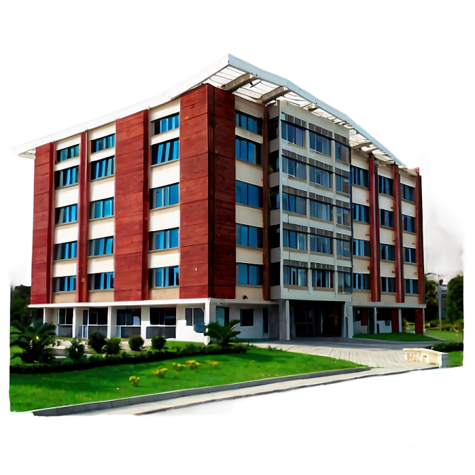 a red and white building