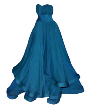 a blue dress on a white background