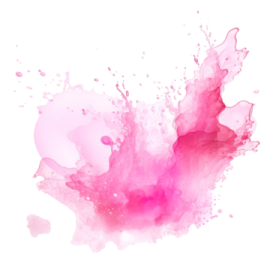 a pink ink splash on a white background
