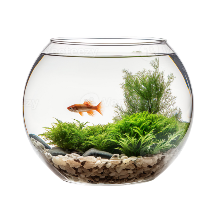 an aquarium filled with plants and rocks