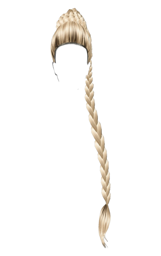 a drawing of a woman with long blonde hair