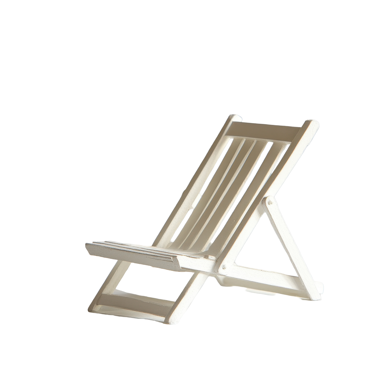 a white wooden chair with a metal frame