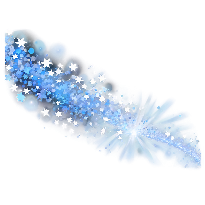 a blue and white background with stars