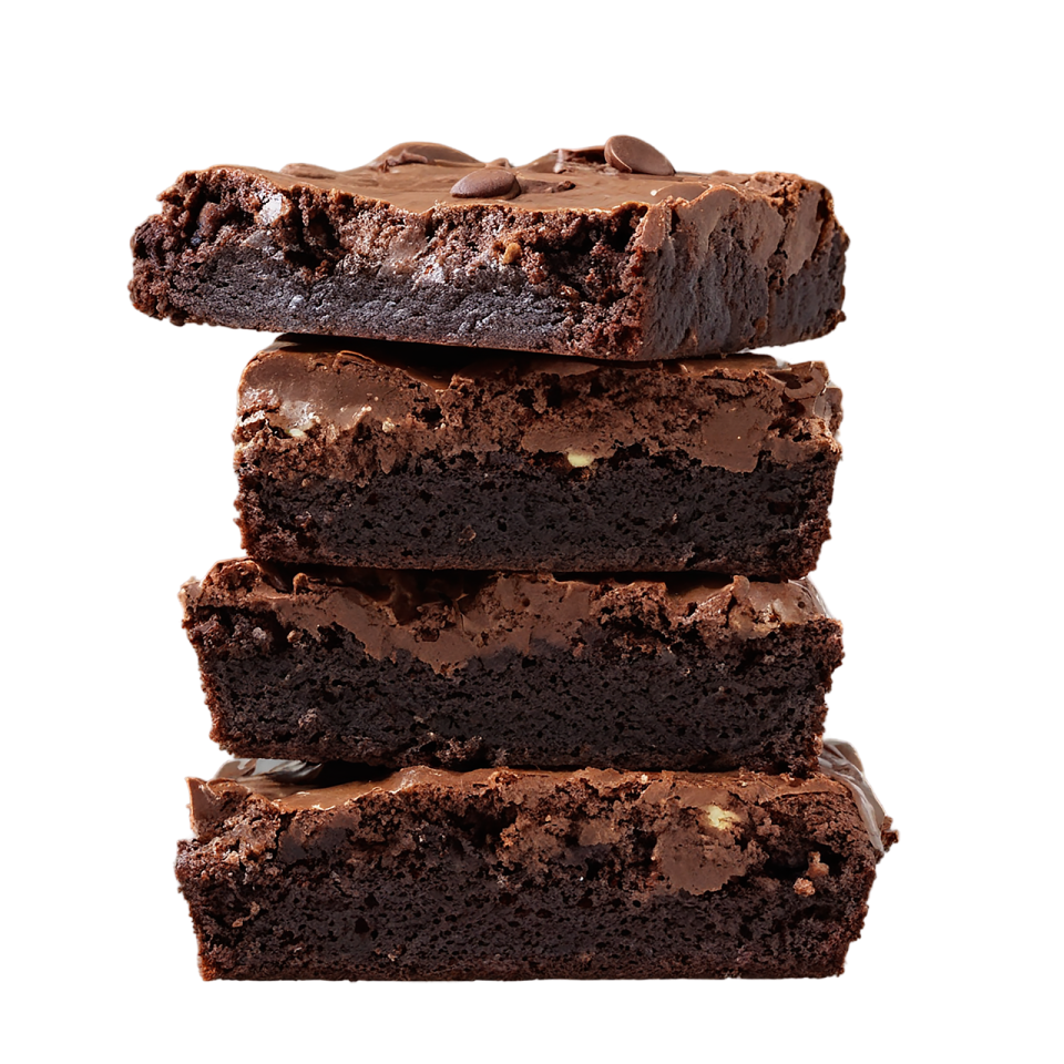 a stack of brownies stacked on top of each other pieces
