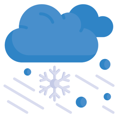 a cloud with snow on it
