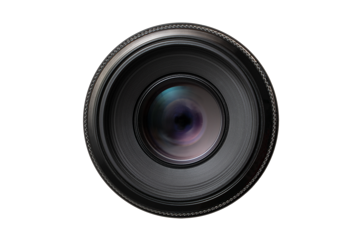 the lens on a white background