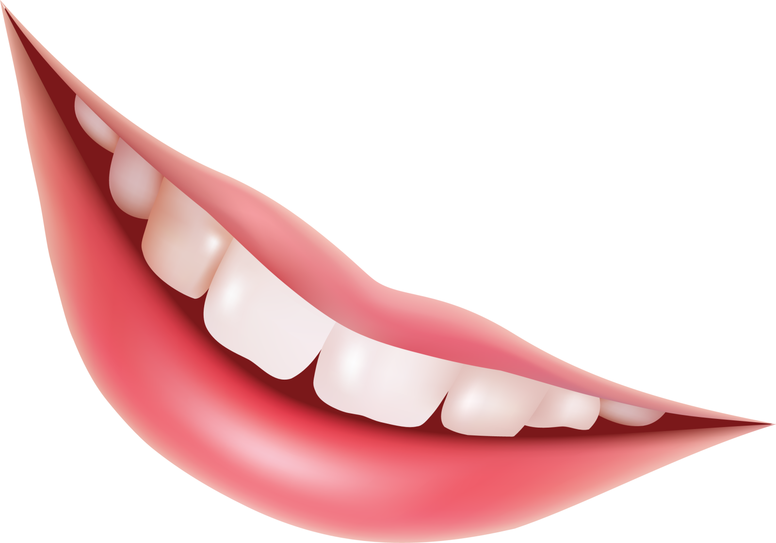 an open mouth with white teeth