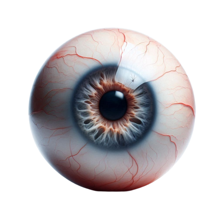 a close up view of an eye