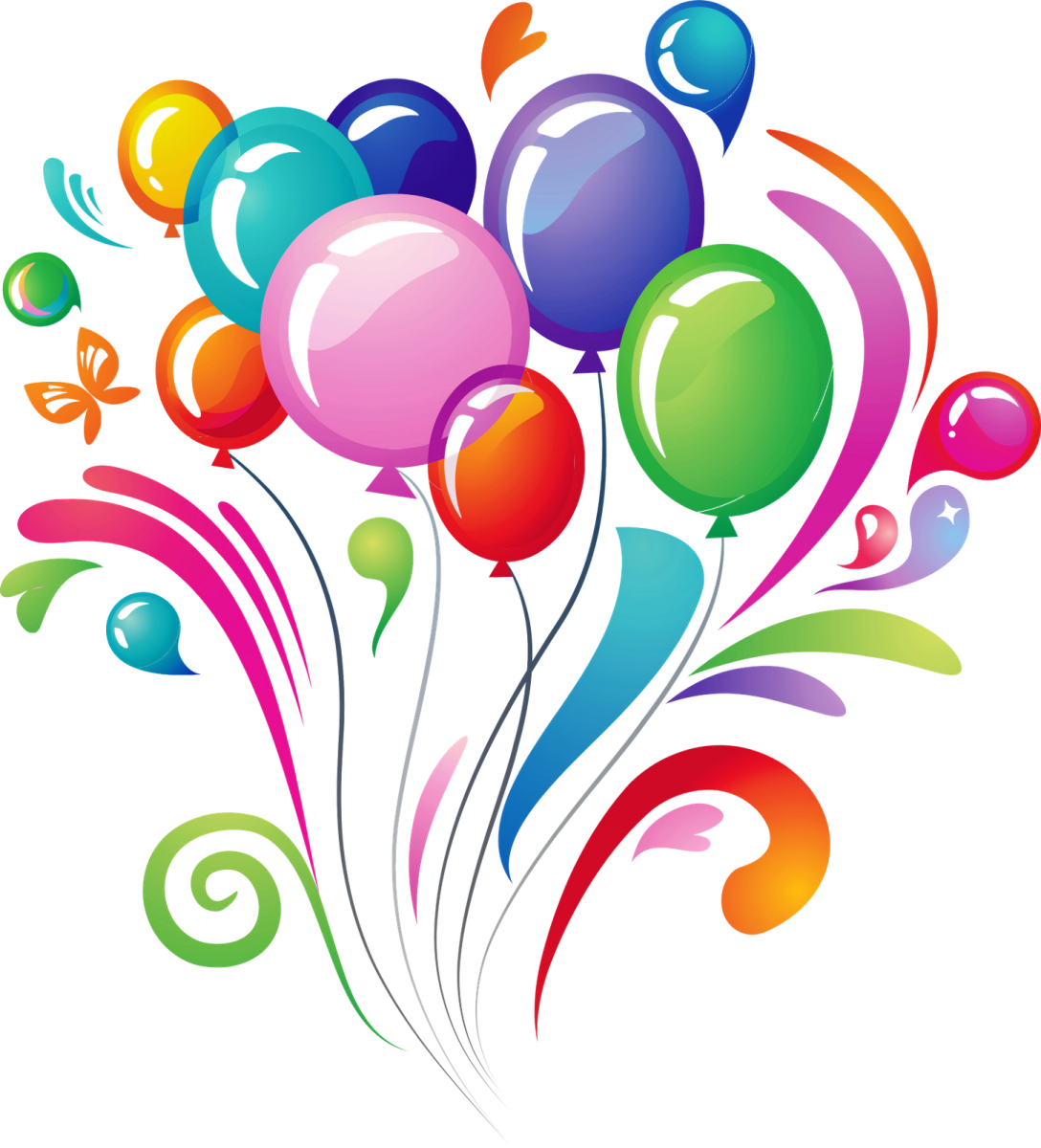 a bunch of colorful balloons