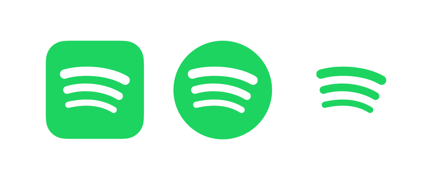 a green and white icon with two faces