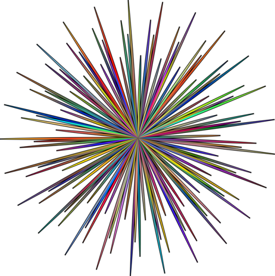an image of a colorful star burst