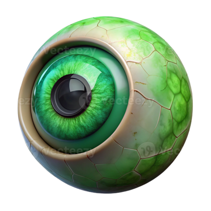an image of a green eyeball