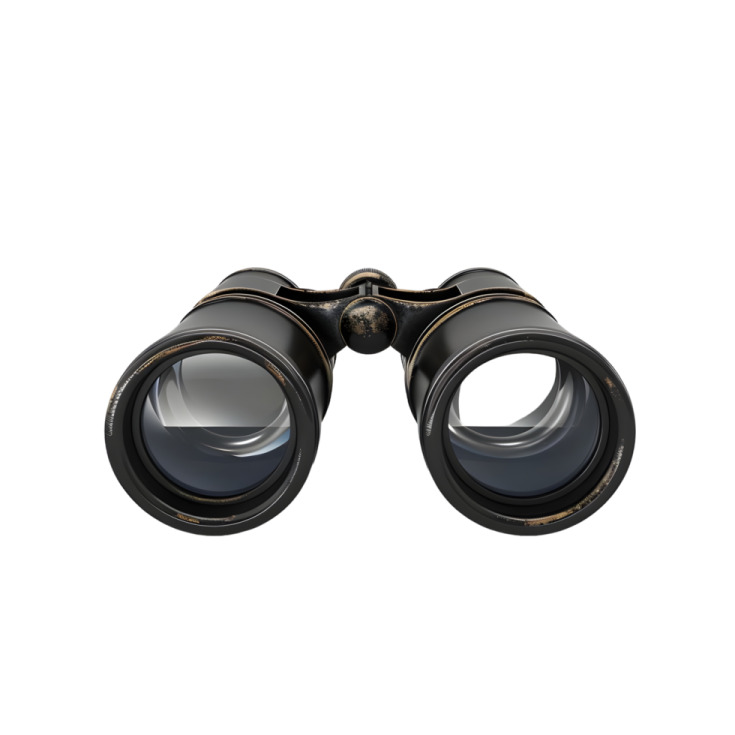 a pair of binoculars on a white background