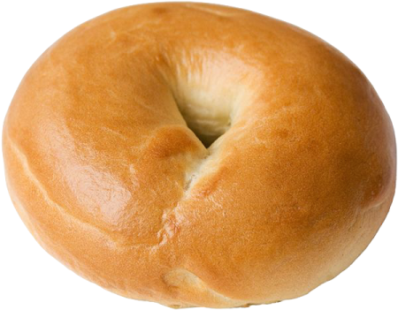 a bagel on a white background