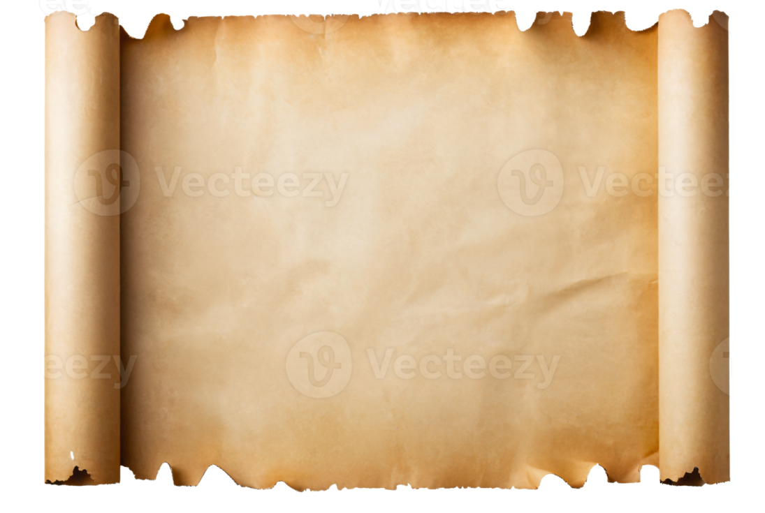 a piece of old paper on a white background