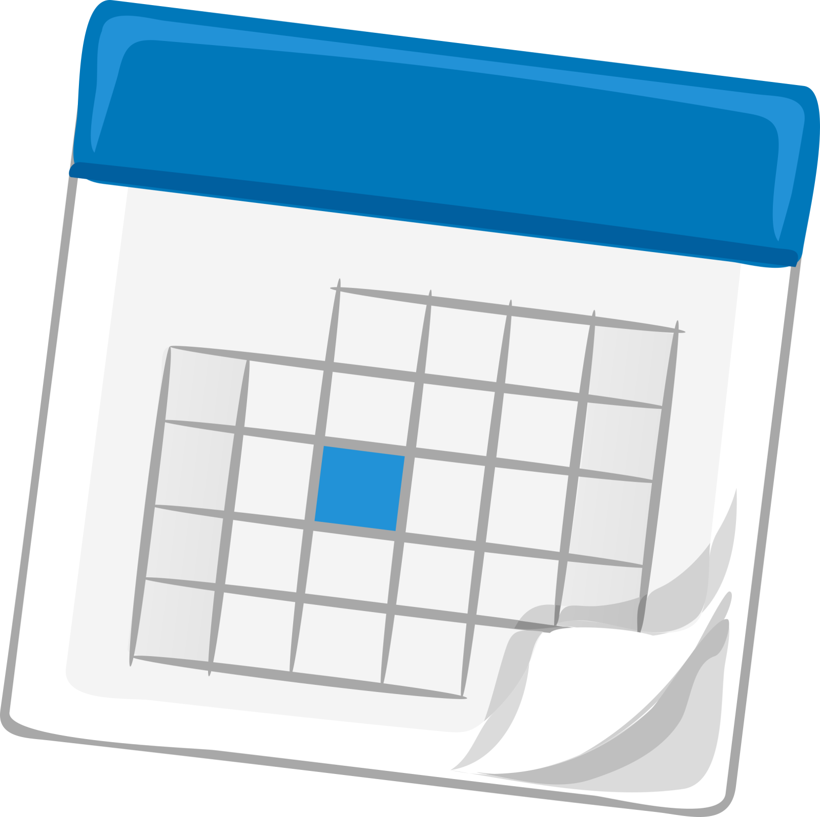 an image of a calendar with a blue cover
