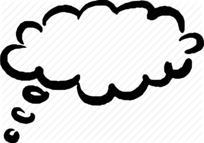 a black and white drawing of a cloud