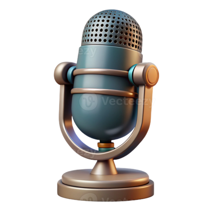 a microphone on a white background