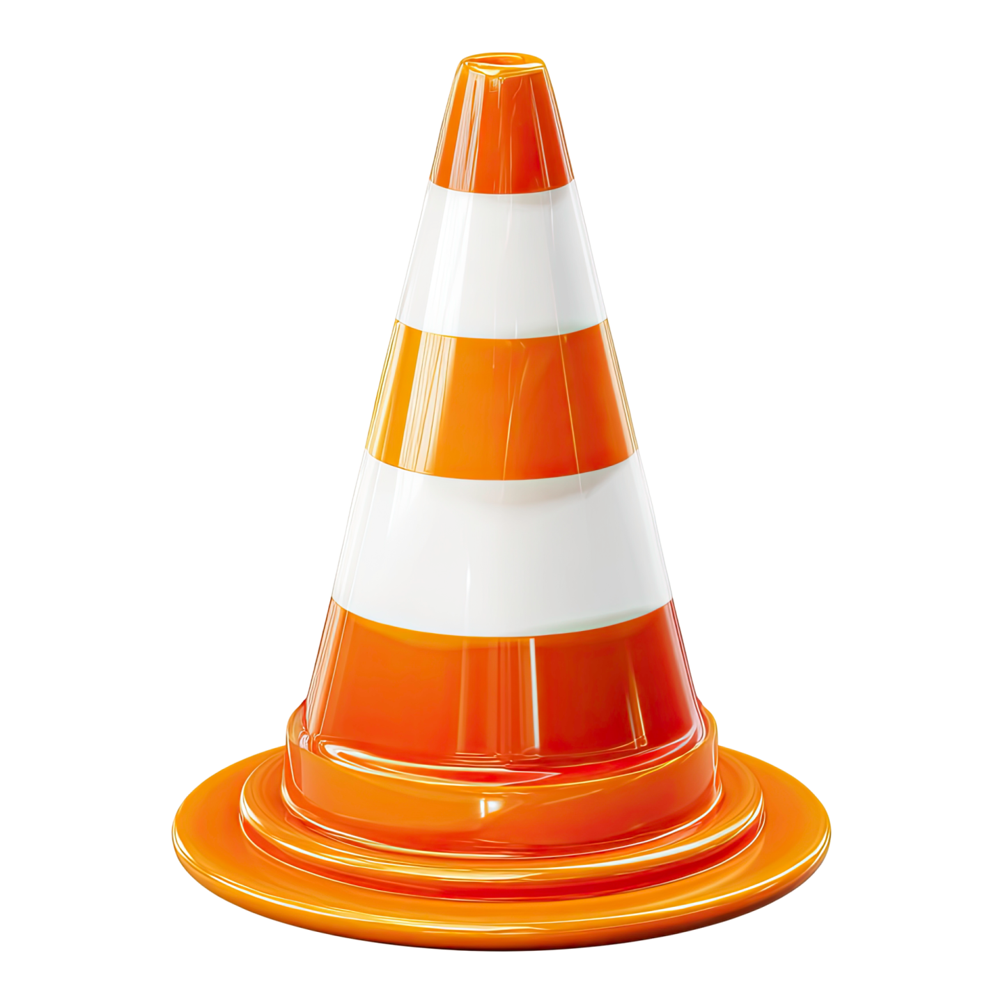 orange and white traffic cone