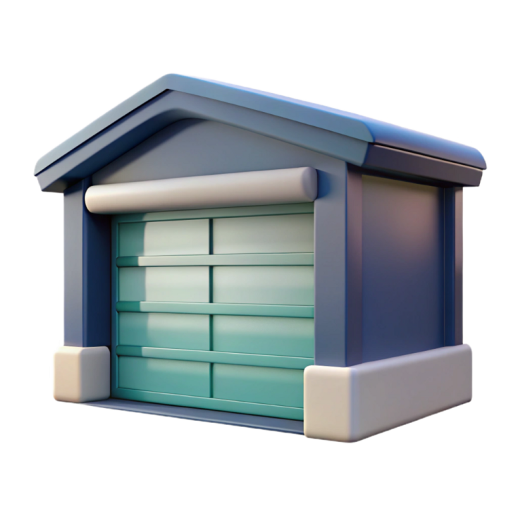 an image of a blue and white house
